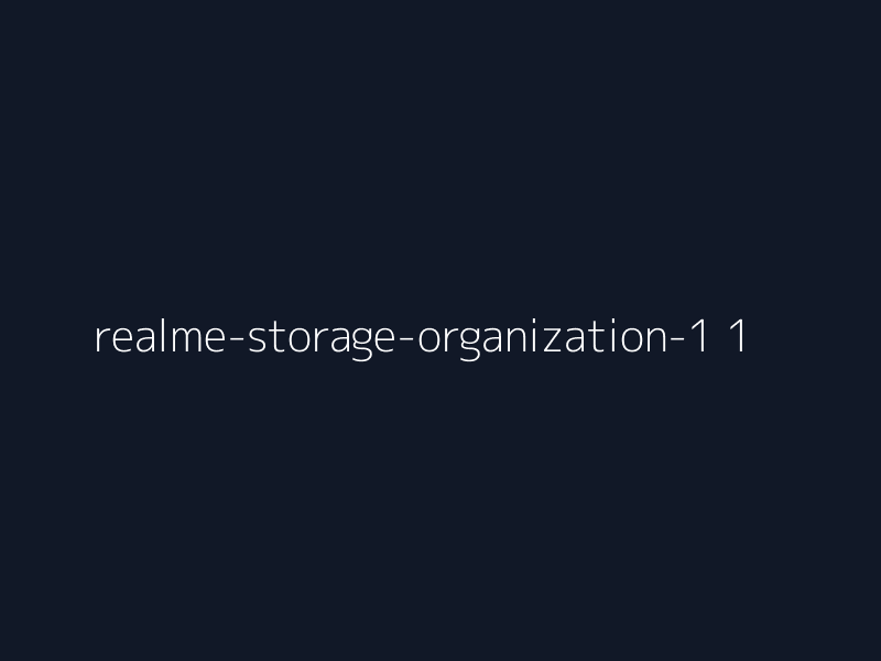 realme Storage & Organization